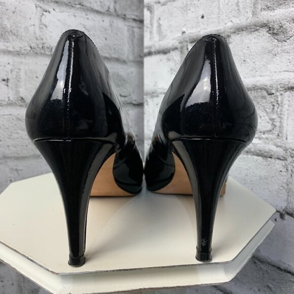 Cole Haan Black Patent Leather Platform High Heel Pumps - Picture 6 of 9